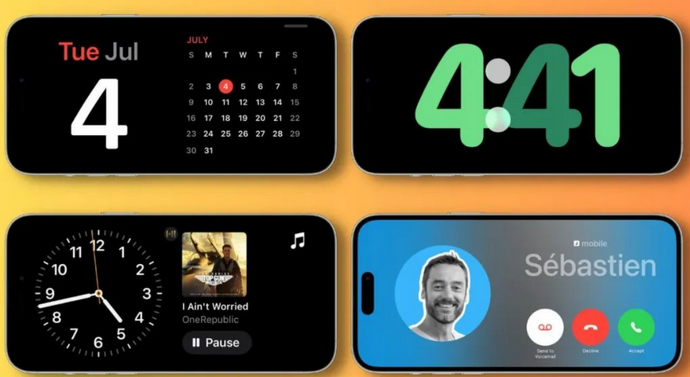 西湖苹果手机维修分享iOS17横屏充电待机显示有什么好处 
